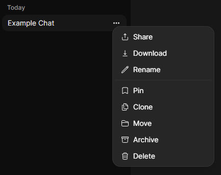 Chat history